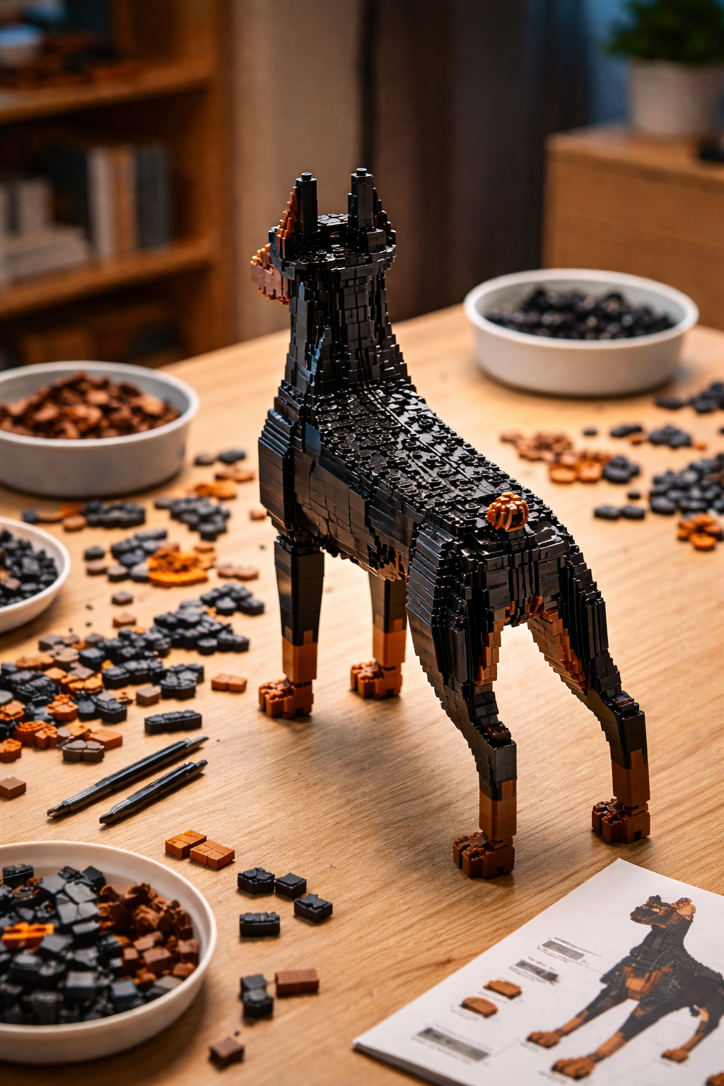 Doberman Building Brick Model