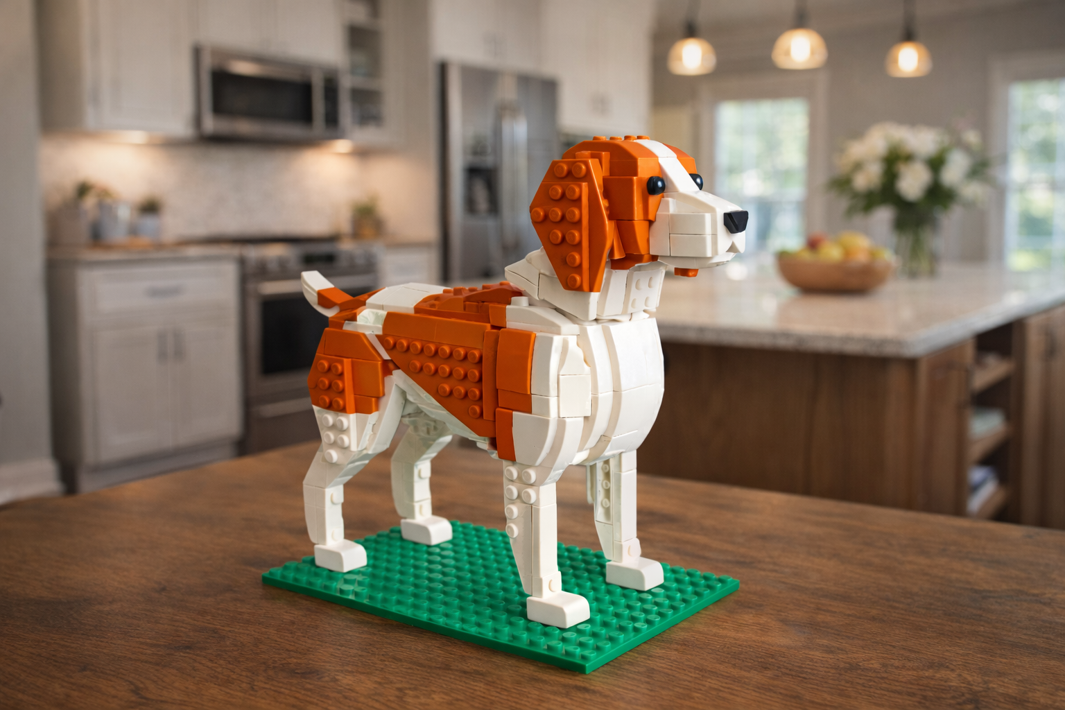 Brittany Spaniel Brick Dog
