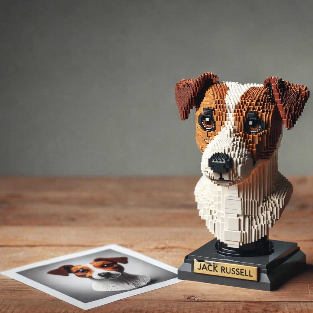 Jack Russell Terrier Brick Sculpture
