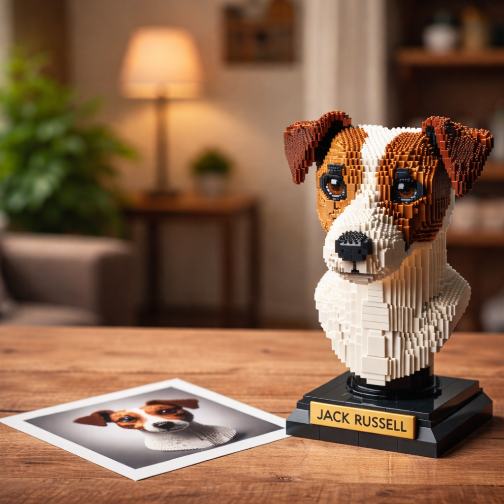 Jack Russell Terrier Brick Sculpture