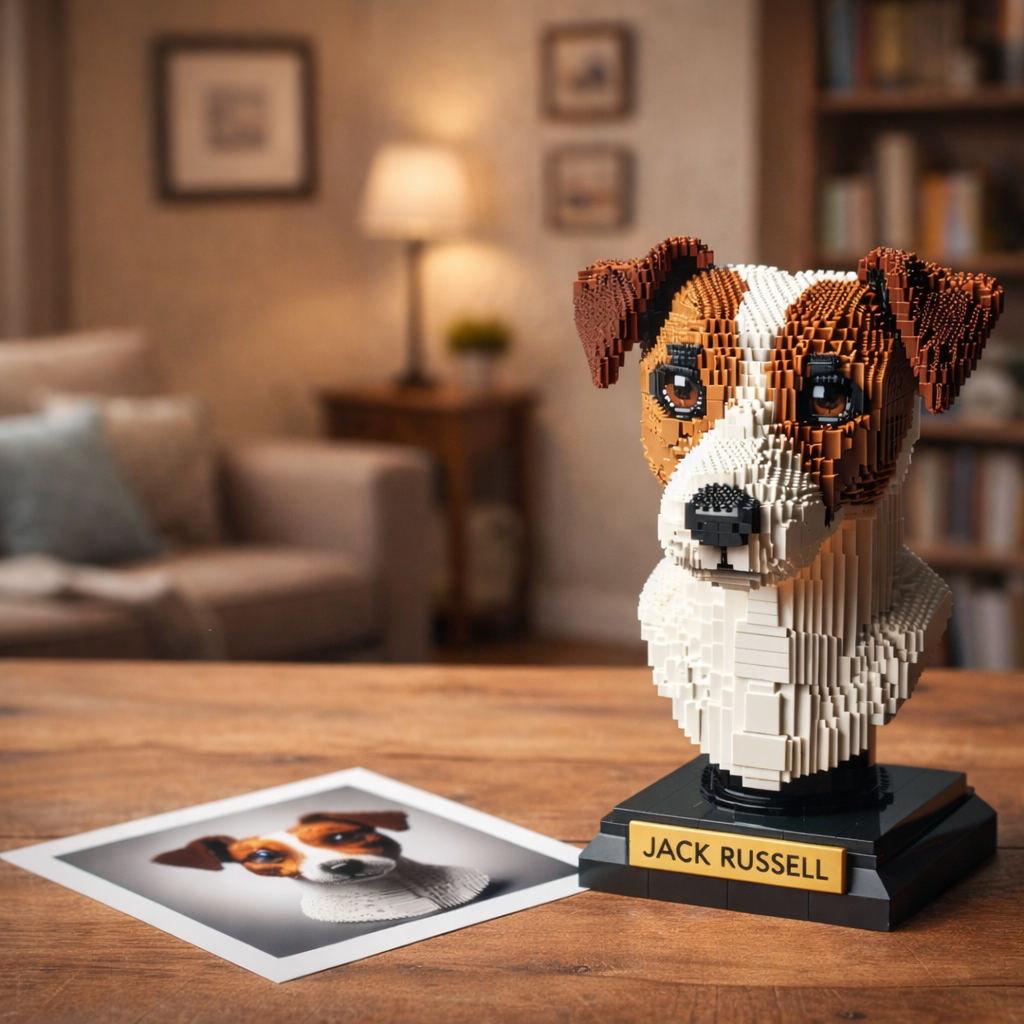 Jack Russell Terrier Brick Sculpture