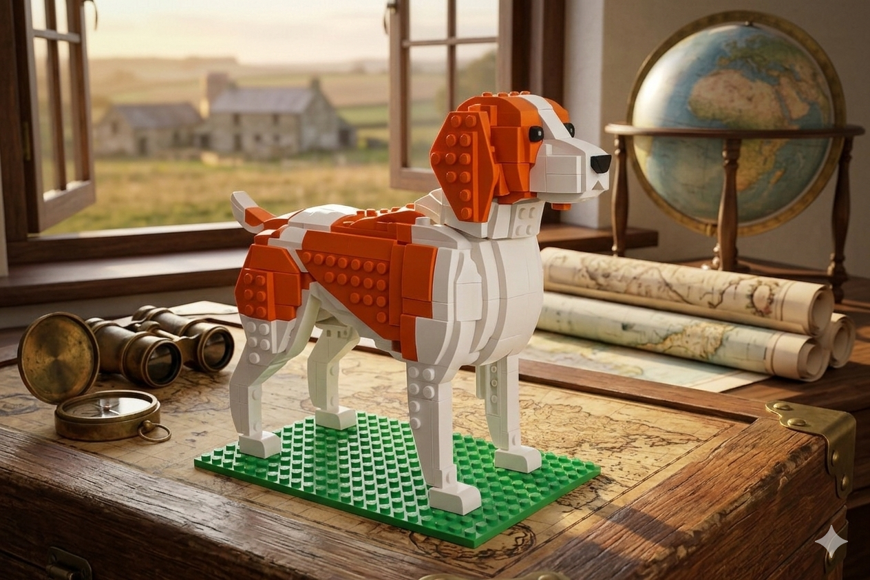 Brittany Spaniel Brick Dog