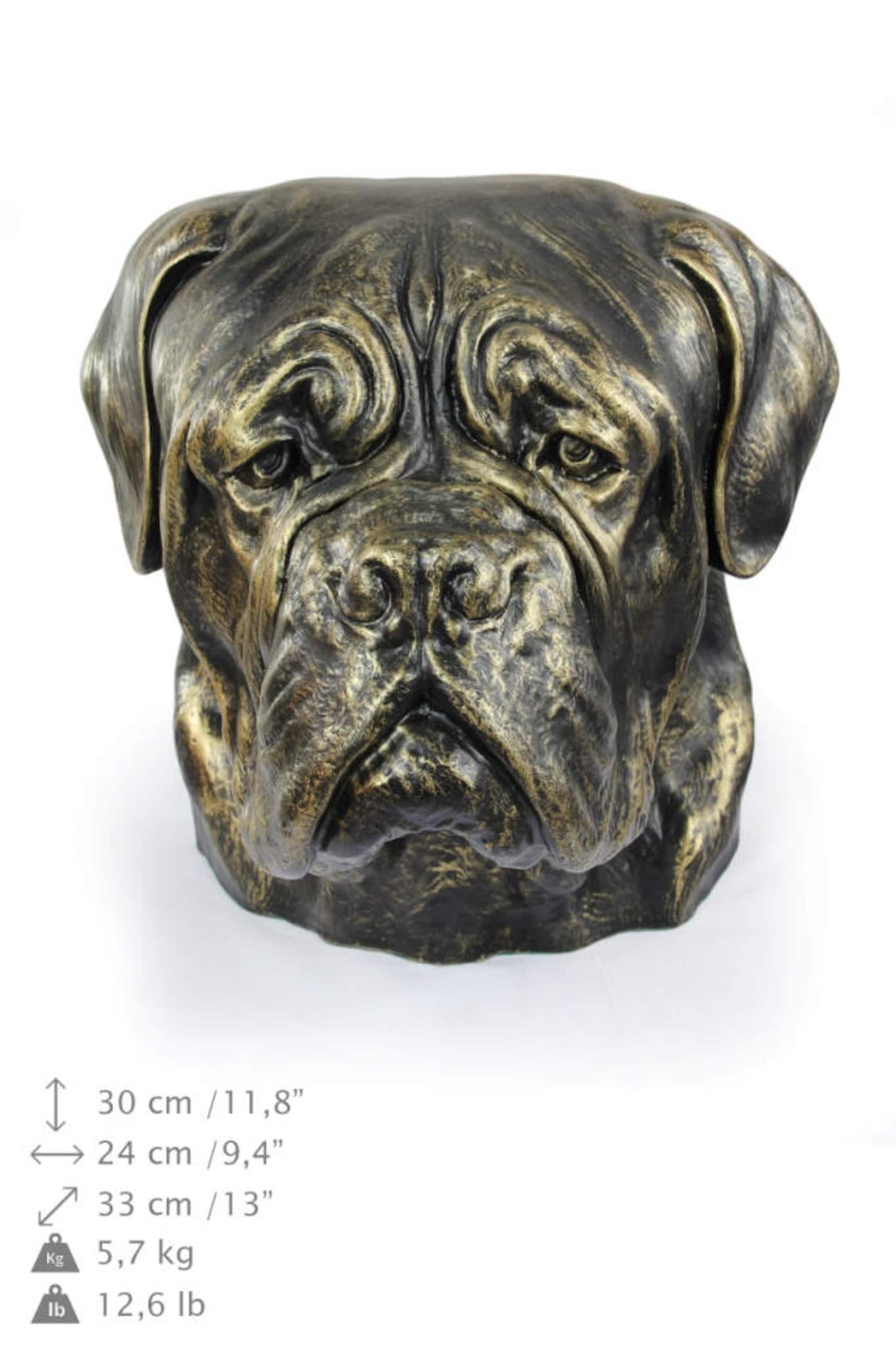 French Mastiff Memorial Sculpture Urn